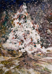 a picture representing a romantic christmas tree