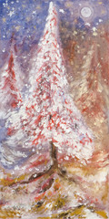 a picture representing a romantic christmas tree