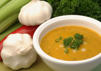 Homemade vegetable soup