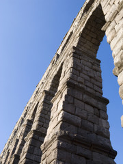 Roman aqueduct of Segovia, Spain.