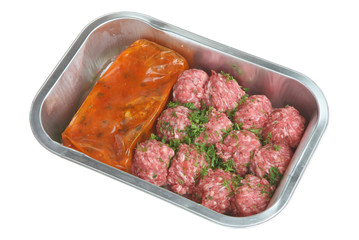 Oven-ready Italian meatballs with sauce