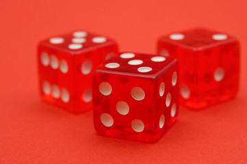 playing bone on red background