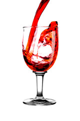 Stream red wine and blink