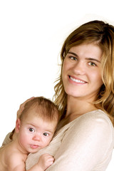 Pretty Women holding her sweet little baby