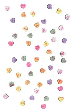 Candy heart valentines