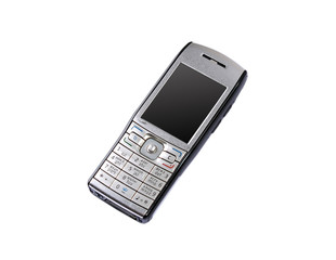 Mobile phone isolated on white