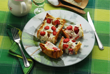 Crostata di ricotta e fragole