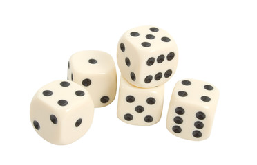 Gaming Dice isolated over white background
