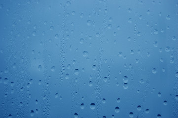 water drops on a glass
