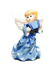 Fototapeta premium statue of little angel on a light background