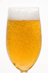 Glass of fine beer, isolated on white