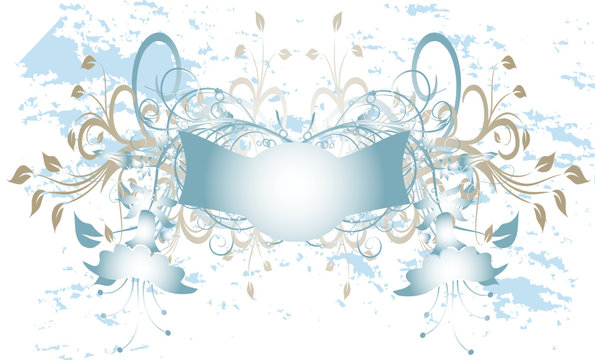 banniere bleu lumineux