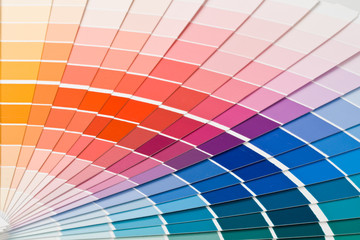 Abstract background from color guide. Close up.