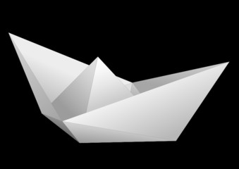 White paper ship
