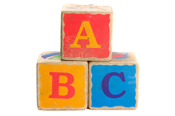 Childs toy blocks for education and learning the A B Cs
