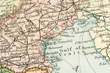Fototapeta na wymiar Vintage (1907 autorskimi minął) map
