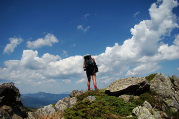 Randonneur,Pyrénées audoises