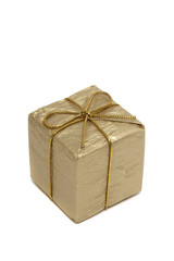 Gold Christmas present box