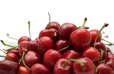 fresh cherry on white background