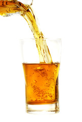 fresh fruit  juice. on white isolated.