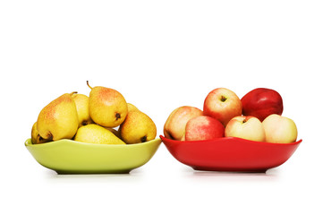 Various frutis isolated on the white background