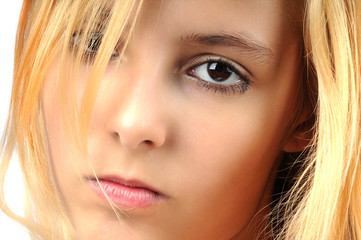 Mädchen Gesicht portrait nachdenklich jung teeny teenager