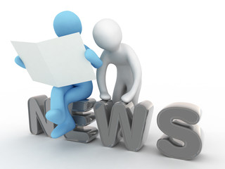 man reads news in newspaper