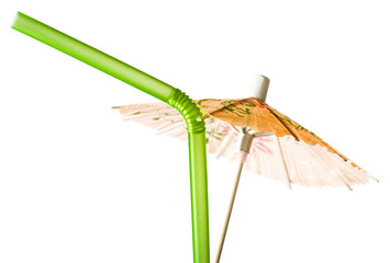 Cocktail Umbrella and Drinking Straw