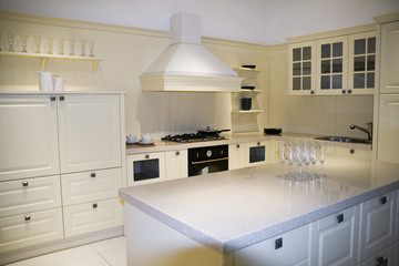modern large kitchen of home