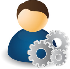 Process Flow Icon - Gears