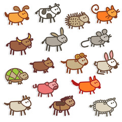 farm animals - color