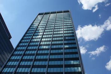 Fototapeta na wymiar Blue Glass Skyscraper