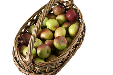 basket from the wicker full apples