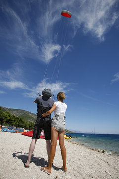 Kite surfing tuition on the Croatian coast