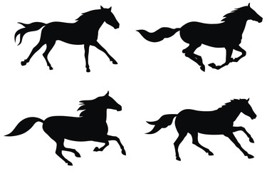 Running horses