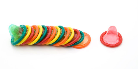 condom studio isolated - safe sex concept