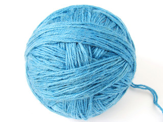 blue wool skein