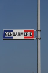 Obraz premium gendarmerie, gendarme, panneau,