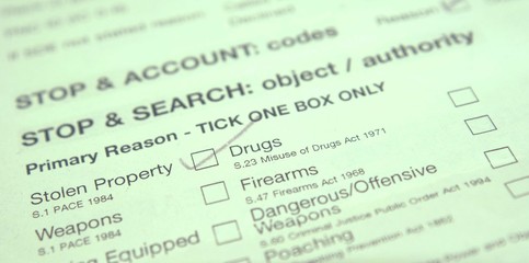 Police stop and search form