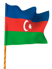 Flag. Azerbaijan.  3d