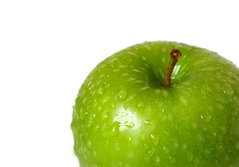 Green apple isolated on a white background