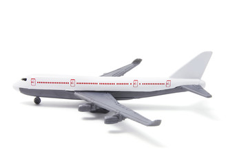 Plane Model on Isolated White Background