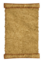 scroll paper texture background on white