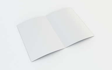 3d rendering of a blank brochure
