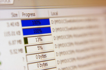 Downloading closeup