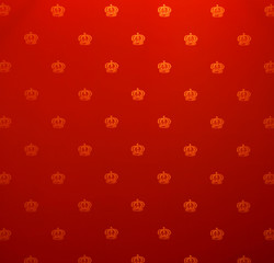 vintage red wallpapers with repeating crown pattern