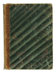 Aged blank book cover