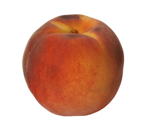 Fresh peach on white background