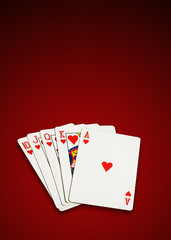 Obraz premium poker cards, isolated, clipping path excludes the shadow.