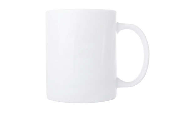 White mug isolated on white background